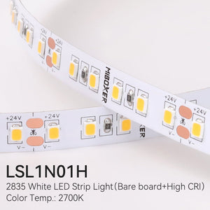 Mi-Light Mi-Boxer - 2835 Single Color Warm Wit 2700K LED Strip 5M x 10mm (IP20) - LED Strips - HandyLight.nl - HL-LEDS-SC-LSL1N01H-6970602182623