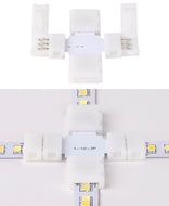 Mi-Light Mi-Boxer - X-vorm connector voor 10mm Dual White LED Strip - LED Strip connector - HandyLight.nl - HL-LEDSC-WW-10MM-XS3C-