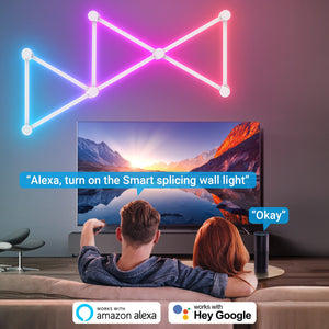 Tuya Smart - 9-Segmenten RGB-IC Wandlamp (Gamers keuze) - Game room - HandyLight.nl - HL-WALL-9-SEG-735372677672-735372677672