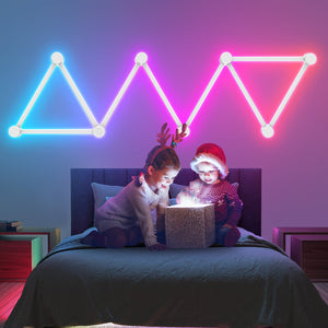 Tuya Smart - 9-Segmenten RGB-IC Wandlamp (Gamers keuze) - Game room - HandyLight.nl - HL-WALL-9-SEG-735372677672-735372677672