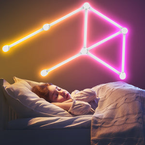 Tuya Smart - 9-Segmenten RGB-IC Wandlamp (Gamers keuze) - Game room - HandyLight.nl - HL-WALL-9-SEG-735372677672-735372677672