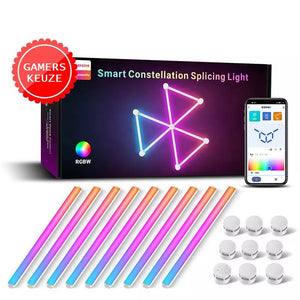 Tuya Smart - 9-Segmenten RGB-IC Wandlamp (Gamers keuze) - Game room - HandyLight.nl - HL-WALL-9-SEG-735372677672-735372677672