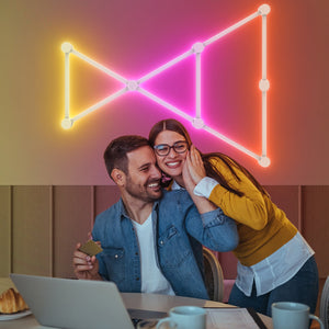 Tuya Smart - 9-Segmenten RGB-IC Wandlamp (Gamers keuze) - Game room - HandyLight.nl - HL-WALL-9-SEG-735372677672-735372677672