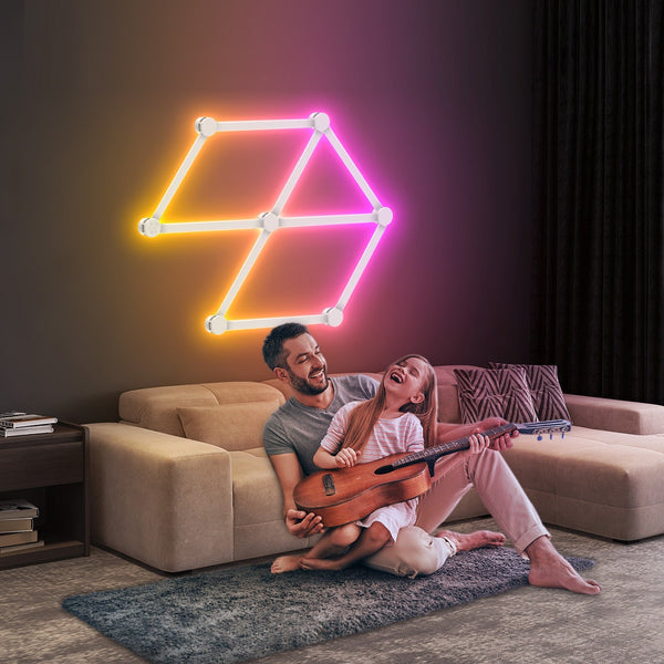 Afbeelding in Gallery-weergave laden, Tuya Smart - 9-Segmenten RGB-IC Wandlamp (Gamers keuze) - Game room - HandyLight.nl - HL-WALL-9-SEG-735372677672-735372677672