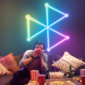 Tuya Smart - 9-Segmenten RGB-IC Wandlamp (Gamers keuze) - Game room - HandyLight.nl - HL-WALL-9-SEG-735372677672-735372677672