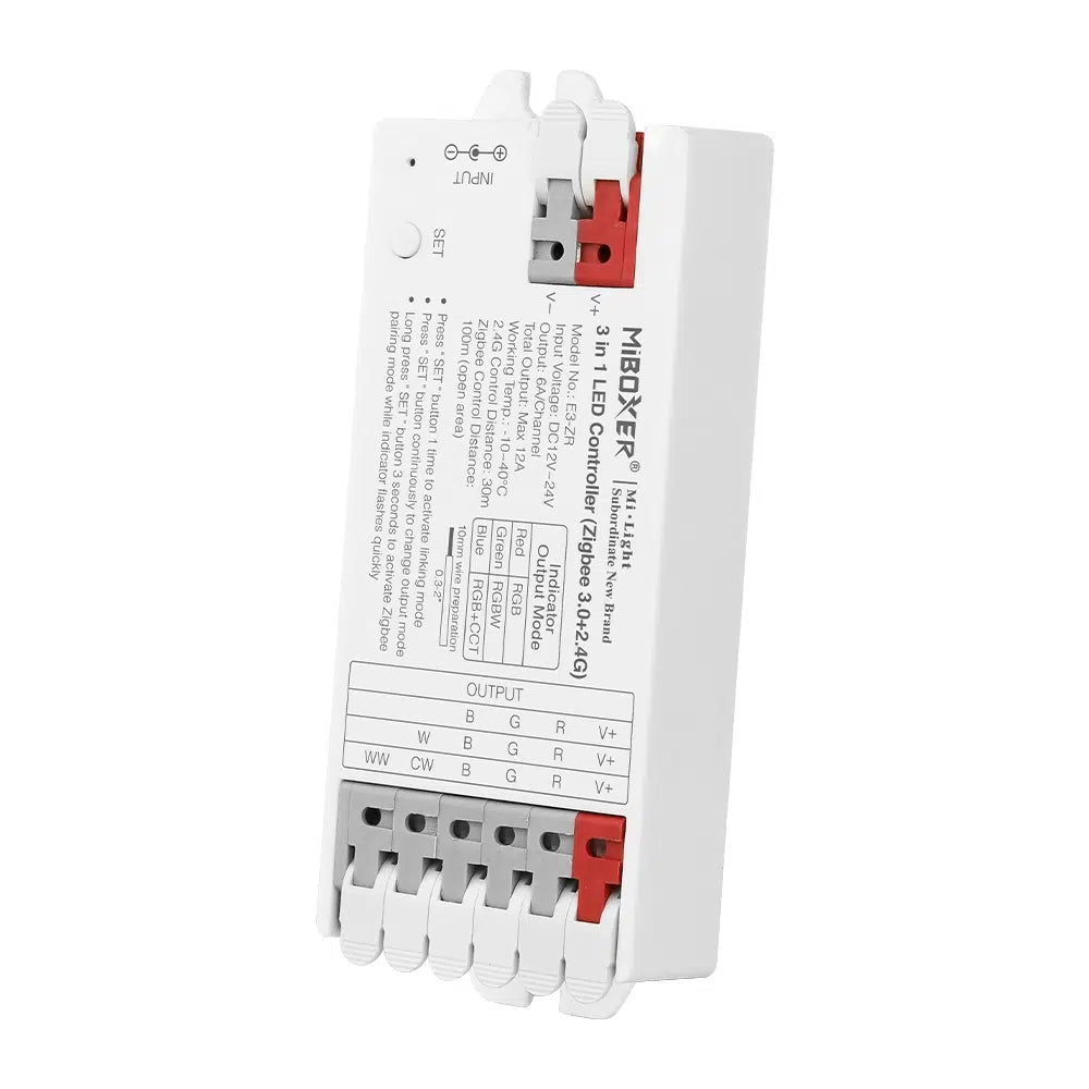 Mi - Light Mi - Boxer - 3 in 1 LED controller (Schroefloos) - RGB + RGBW + RGB+CCT (Zigbee 3.0 + 2.4GHz) - Zigbee + 2.4GHz LED controllers - HandyLight.nl - HL - LEDC - S - 3 - IN - 1 - RGB - RGBW - RGBCCT - FUT037Z+ - 6970602184832