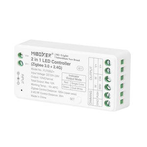 Mi-Light Mi-Boxer - 2 in 1 LED controller - Single Color + Dual White (Zigbee 3.0 + 2.4GHz) - Zigbee + 2.4GHz LED controllers - HandyLight.nl - HL-LEDC-2-IN-1-SC-WW-FUT035Z+-6970602183859