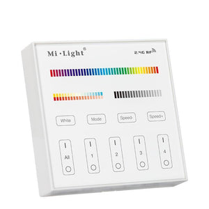 Mi-Light Mi-Boxer - 4-Zone RGB+CCT Paneelafstandsbediening - LED Bediening - HandyLight.nl - HL-PREM-RGBCCT-B4-W
