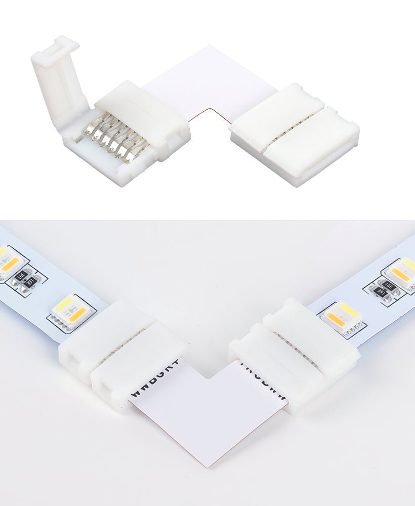 Mi-Light Mi-Boxer - L-vorm connector voor 12mm RGB+CCT LED Strip - LED Strip connector - HandyLight.nl - HL-LEDSC-RGBCCT-12MM-LS6C-