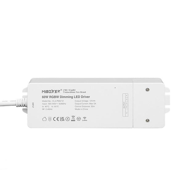 Afbeelding in Gallery-weergave laden, Mi-Light Mi-Boxer - RGBW 12V 60W LED controller met interne voeding (Standaard) - LED controllers - HandyLight.nl - HL-LEDC-RGBW-CL4-P60V12-6970602182562
