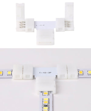 Mi-Light Mi-Boxer - T-vorm connector voor 10mm Dual White LED Strip - LED Strip connector - HandyLight.nl - HL-LEDSC-WW-10MM-TS3C